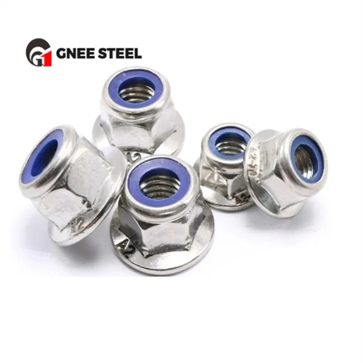 مهره قفل نایلونی فلنج شش گوش DIN 1663